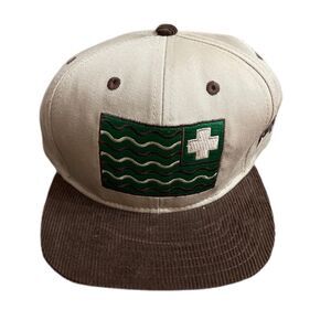 NWT Pink Dolphin Tan with Brown Corduroy Buckle-back Hat
